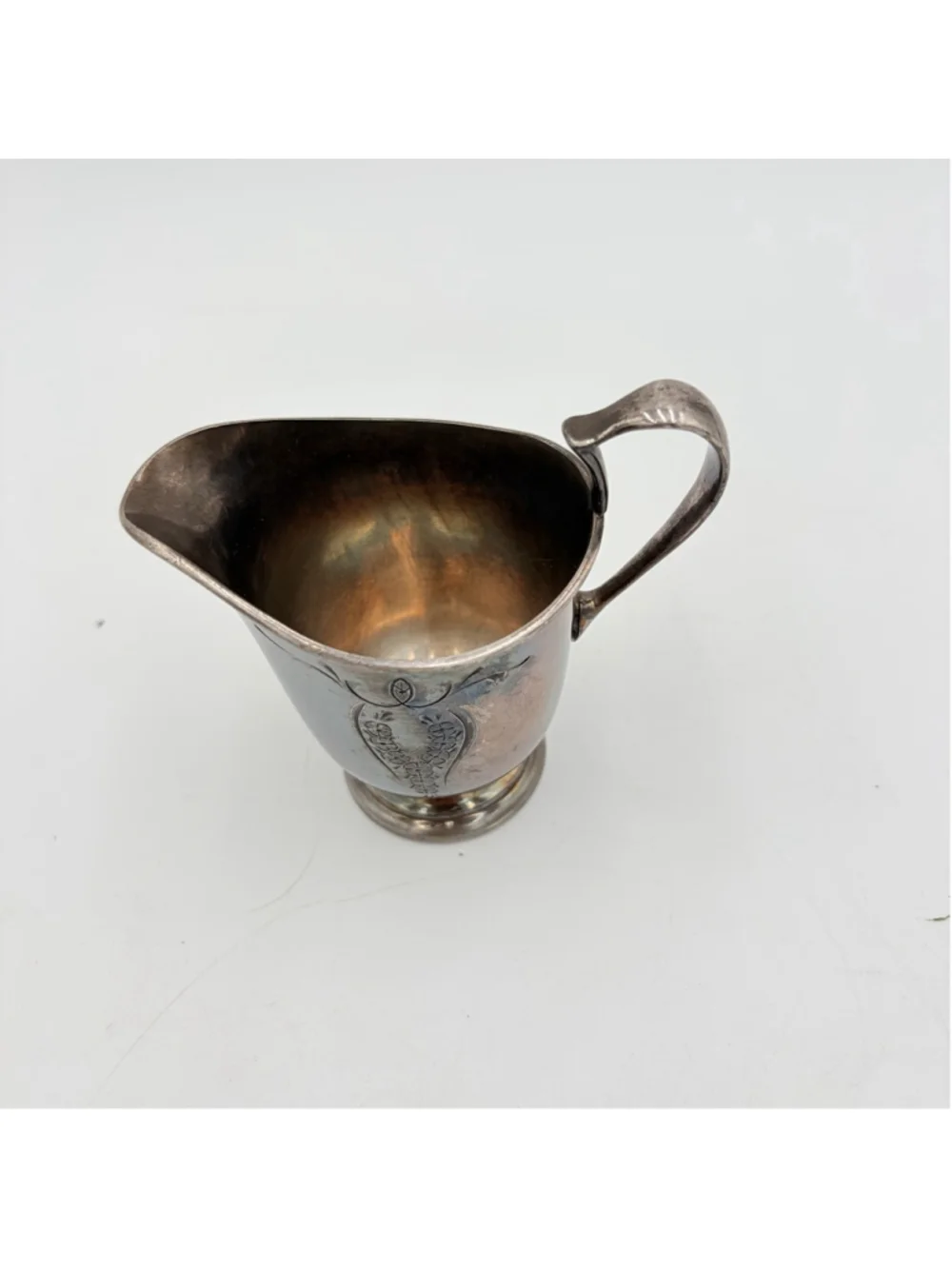 Meriden B. Company Silver Soldered Milk Creamer Syrup Pitcher 4
